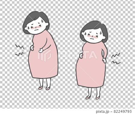 患有背痛和腹痛的孕婦 82249793