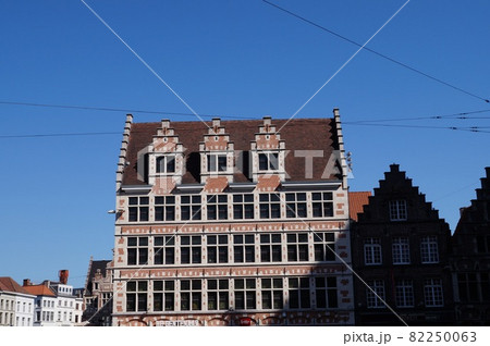 ベルギー ゲント クライン・トゥルカイエ通りの街並み ベルギー ゲント クライン・トゥルカイエ通りの街並み 82250063