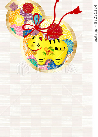 寅　年賀状　和柄　背景 82251324