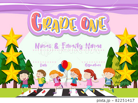 Grade one diploma certificate template 82251417