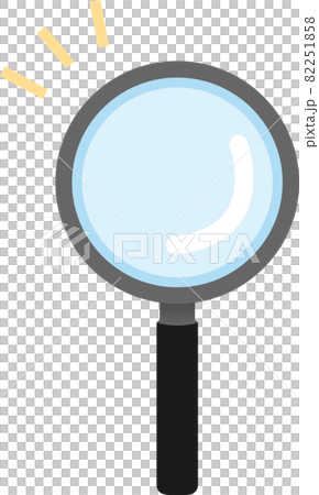 Illustration material: Magnifying glass used to magnify a small object 82251858