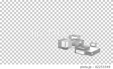 透明白色立方體 CG PowerPoint 和其他帶有文本空間的演示文稿封面 82253349