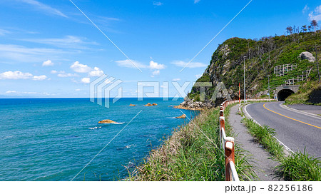 崖松 日本海の絶景が続く越後七浦シーサイドラインこと国道402号線(新潟県新潟市) 崖松 日本海の絶景が続く越後七浦シーサイドラインこと国道402号線(新潟県新潟市) 82256186
