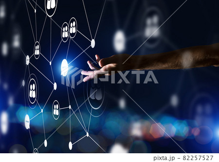 Presenting modern wireless technologies as means of communucation and networking on dark background Presenting modern wireless technologies as means of communucation and networking on dark background 82257527