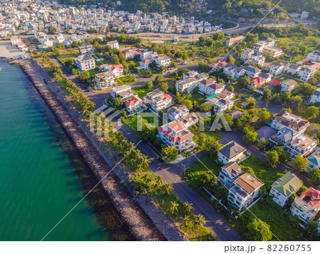 Drone view of Nha Trang city and An Vien village, Vietnam Drone view of Nha Trang city and An Vien village, Vietnam 82260755