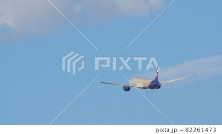 Jet Plane Flying In Blue Sky 82261473