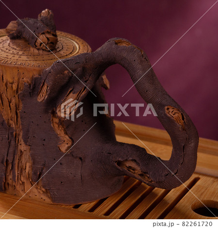 stock image of the tea cup oriental teapot. 82261720