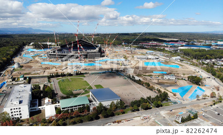 エスコンフィールド北海道の建設工事現場(2021年9月撮影) エスコンフィールド北海道の建設工事現場(2021年9月撮影) 82262474