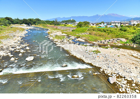 三条(三條)大橋／千曲川より浅間山方面を望む(長野県佐久市)【2021.9】 82263358