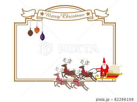 フレームの素材 クリスマスのフレームデザイン グリーティングカードのテンプレート のイラスト素材