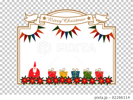 フレームの素材 クリスマスのフレームデザイン グリーティングカードのテンプレート のイラスト素材