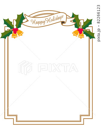 フレームの素材 クリスマスのフレームデザイン グリーティングカードのテンプレート のイラスト素材