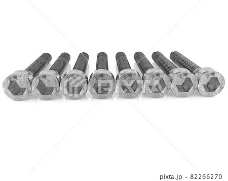 Metal bolts in one row Metal bolts in one row 82266270