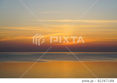 colorful view of the baltic sea and the sky at dusk after sunset 82267188