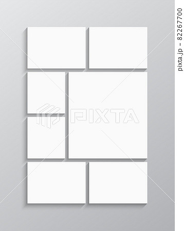 Template collage of seven frames, images, photo 82267700