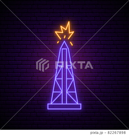 Oil Derrick neon sign.  82267898