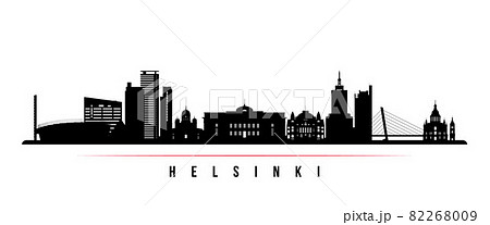 Helsinki skyline horizontal banner. Helsinki skyline horizontal banner. 82268009