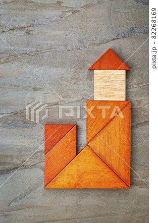 abstract tangram lighthouse abstract tangram lighthouse 82268169