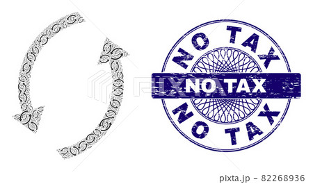 Refresh Recursion Composition of Refresh Items and Distress No Tax Round Guilloche Stamp 82268936