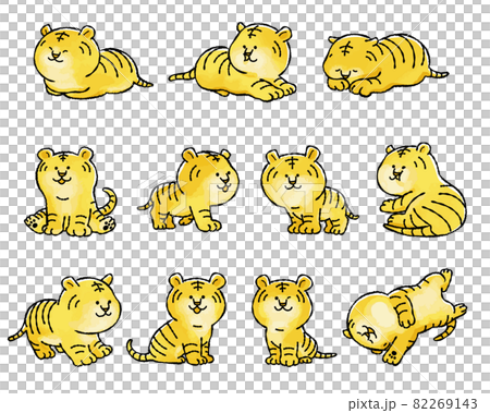 かわいいトラのイラストセット 82269143
