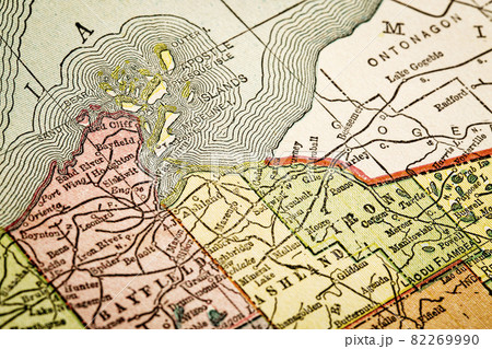 Apostle Islands on vintage map 82269990