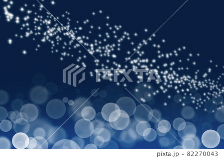 夜空の星とイルミネーションのイメージ 背景のイラスト素材
