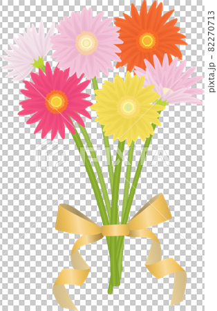 Bouquet of colorful gerberas (vector illustration) Bouquet of colorful gerberas (vector illustration) 82270713