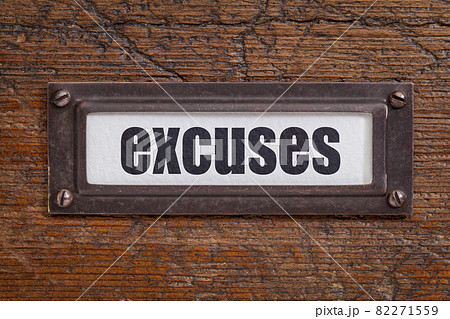 excuses - file cabinet label 82271559