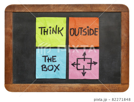 think outside the box concept 82271848