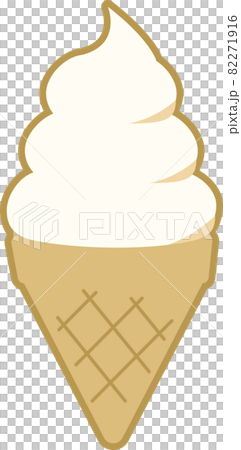流行和可愛的軟冰淇淋的插圖 82271916