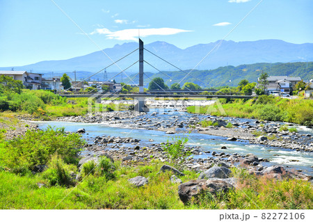 栄橋/千曲川付近より上流/栄海橋方面を望む(長野県佐久穂町)【2021.9】 栄橋/千曲川付近より上流/栄海橋方面を望む(長野県佐久穂町)【2021.9】 82272106
