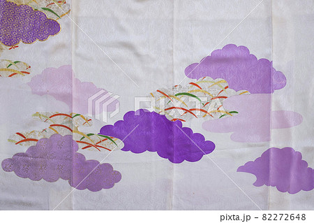 日本の紋様　絹織物　染め物　古布　和柄　和風 82272648