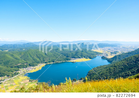 小熊山から木崎湖の眺め(9月) 小熊山から木崎湖の眺め(9月) 82272694