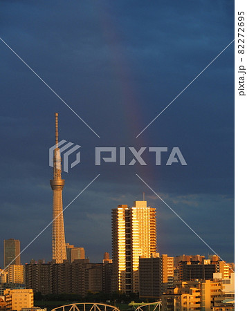 スカイツリーと虹 スカイツリーと虹 82272695
