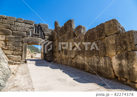 Lion Gate in Mycenae, Greece 82274378