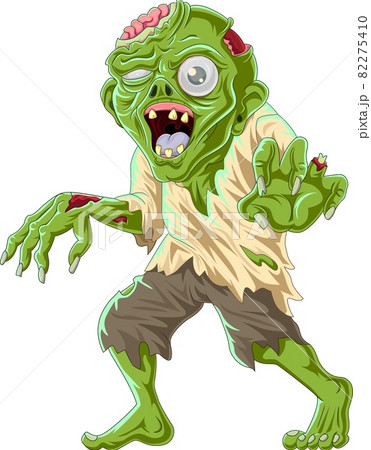 Cartoon zombie isolated on white background 82275410