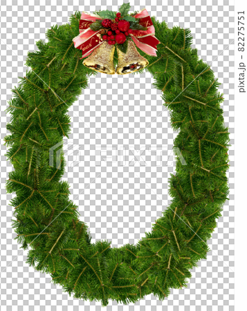 クリスマスのフレーム素材 - 背景透過 - 切り抜かれていますのイラスト