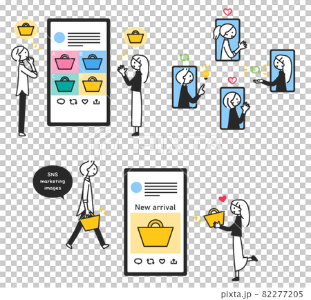 Sns連動型商品開発 Snsマーケティングからの商品化のイラスト素材 2775