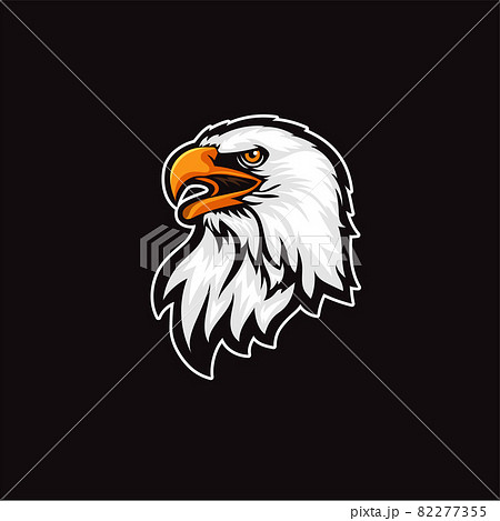 Eagle head logo vector Template on black background 82277355