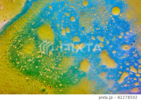 oil paint abstract figure sketch of bright colors on the canvas of a textured background 82278502