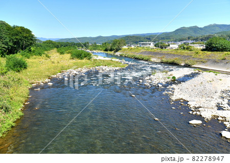 下畑橋/千曲川より下流方向を望む(長野県佐久穂町)【2021.9】 下畑橋/千曲川より下流方向を望む(長野県佐久穂町)【2021.9】 82278947