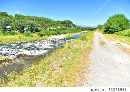 下畑橋／千曲川より下流方向を望む(長野県佐久穂町)【2021.9】 82278951