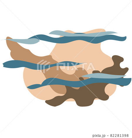 beautiful abstract composition of figures. minimalistic landscape. Abstract landscape design for covers, posters, prints, wall art in a minimalist style. Vector beautiful abstract composition of figures. minimalistic landscape. Abstract landscape design for covers, posters, prints, wall art in a minimalist style. Vector 82281398