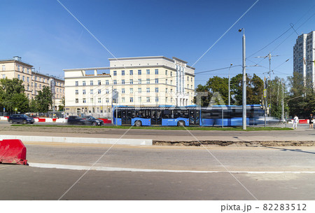 National Medical Research Center for Children's Health of the Ministry of Health of the Russian Federation   and daytime blurred traffic. Moscow,Russia 82283512