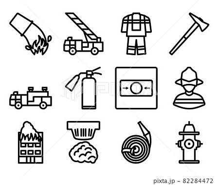 Fire Icon Set Fire Icon Set 82284472