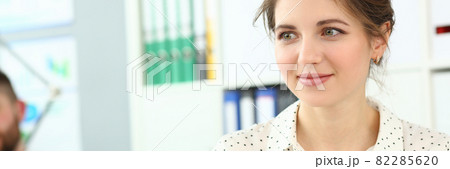 Gorgeous lady in office 82285620