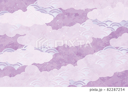 和柄背景 イラスト紫のイラスト素材