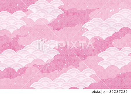 和柄背景 イラスト ピンクのイラスト素材 [82287282] - PIXTA