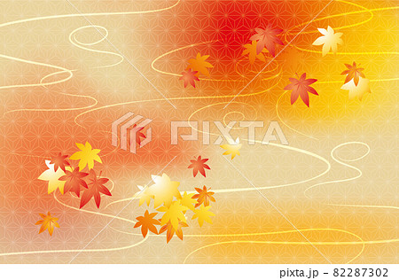 秋の紅葉の背景素材 82287302