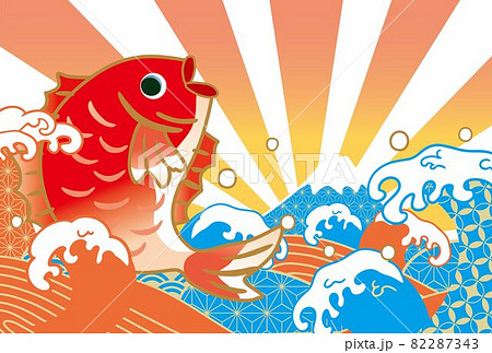 めで鯛　おめでたい背景イラスト 82287343